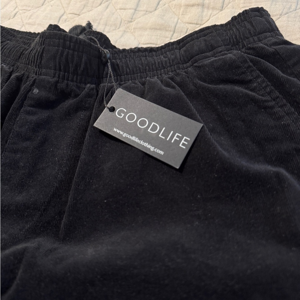 Goodlife Jet Black Corduroy Shorts
